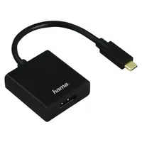 Hama 00135725 USB-C DisplayPort adapter fekete 4K 1 m