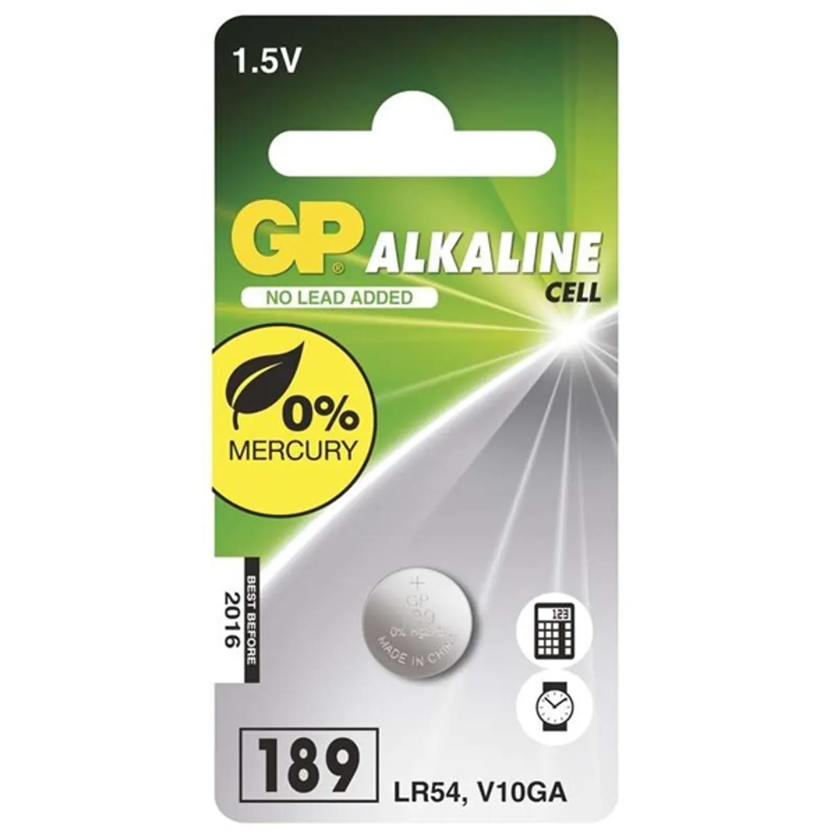 GP B13892 LR54 gombelem alkáli 1db bliszter #1