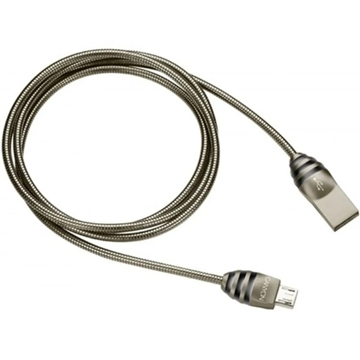 CANYON CNS-USBM5DG usb-a és micro usb fémházas adat- és töltőkábel 1 m szürke #1