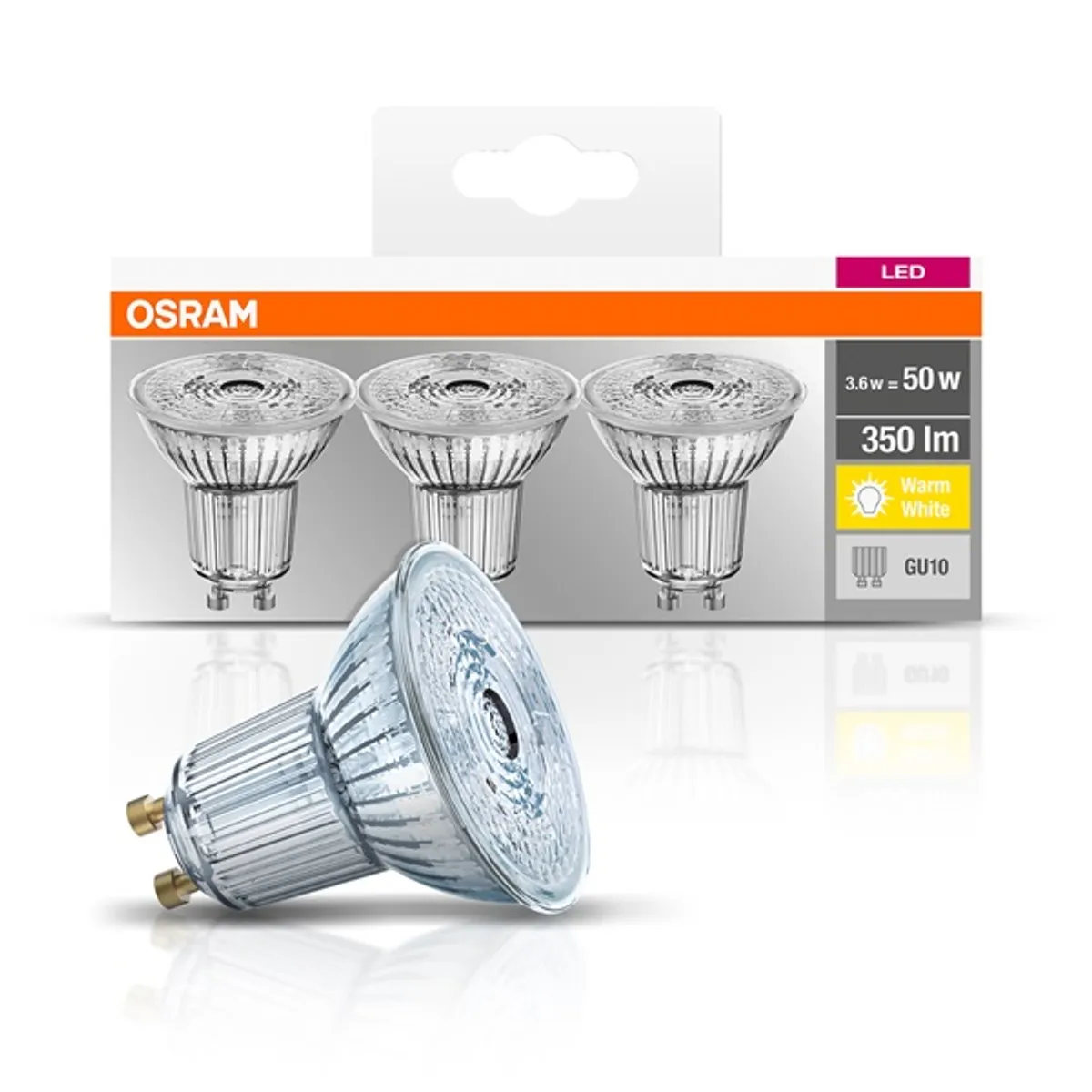LEDVANCE 4058075818392 PAR16 LED spot GU10 4W 350lm 2700K 36 fok 10000 óra 100000 ciklus #3
