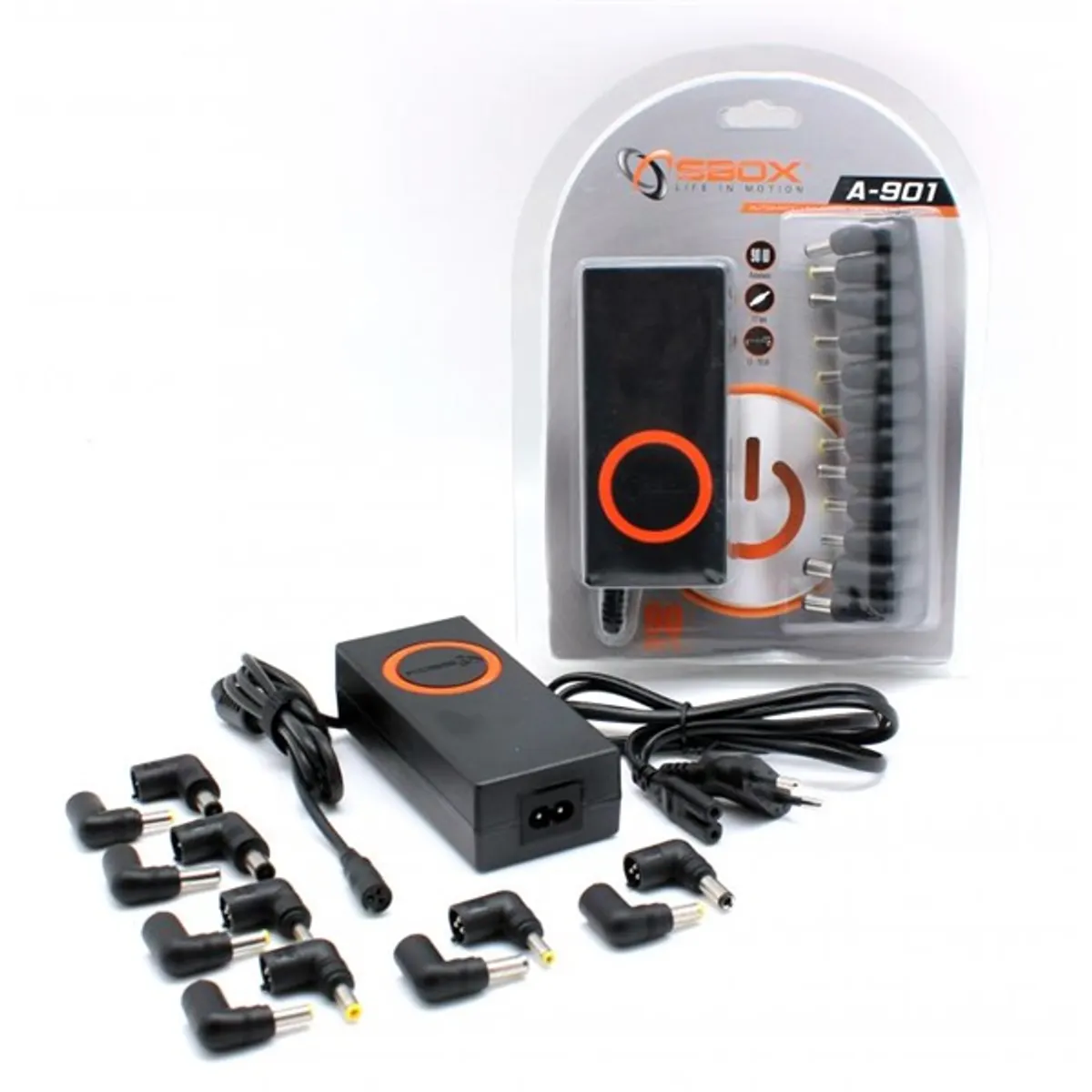 SBOX A-901 univerzális notebook töltő 90W Fekete #1