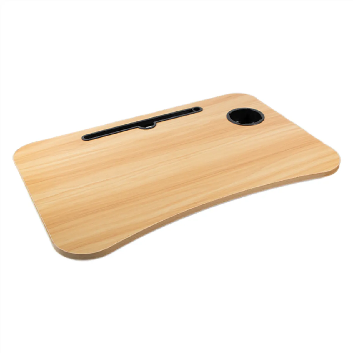 IRIS TOOLS FLT-100 Összecsukható laptopállvány 60x40x28 cm MDF lemez és fém lábak beépített pohártartó tablet és telefon tartó #3