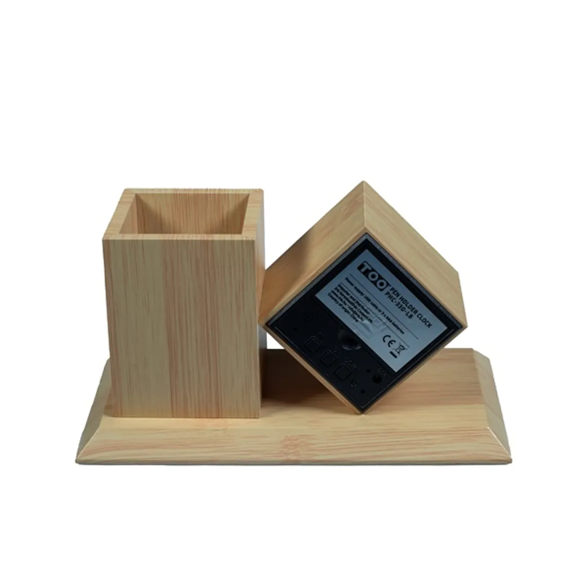 TOO PHC-330-LB digitális óra írószertartóval hőmérséklet kijelzővel világosbarna #2