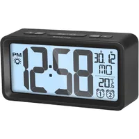 SENCOR 35050544 Ébresztőóra hőmérséklet kijelzővel 129x67x40 mm 2xAAA fekete digitális hőérzékelős