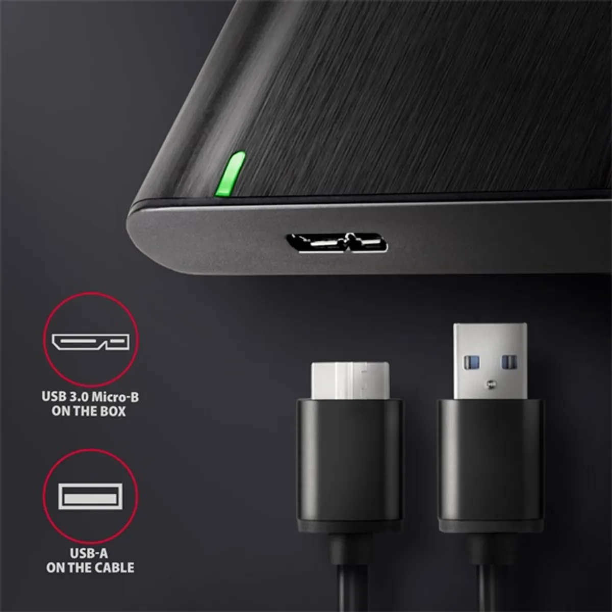 AXAGON EE25-A6M USB3.2 Gen 1 külső 2,5" SATA lemez alumínium csavarmentes fekete #5