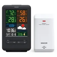 SENCOR 35053972 SWS 7300 időjárás állomás vezeték nélküli digitális kijelző 8 érzékelő csatlakoztatható #2