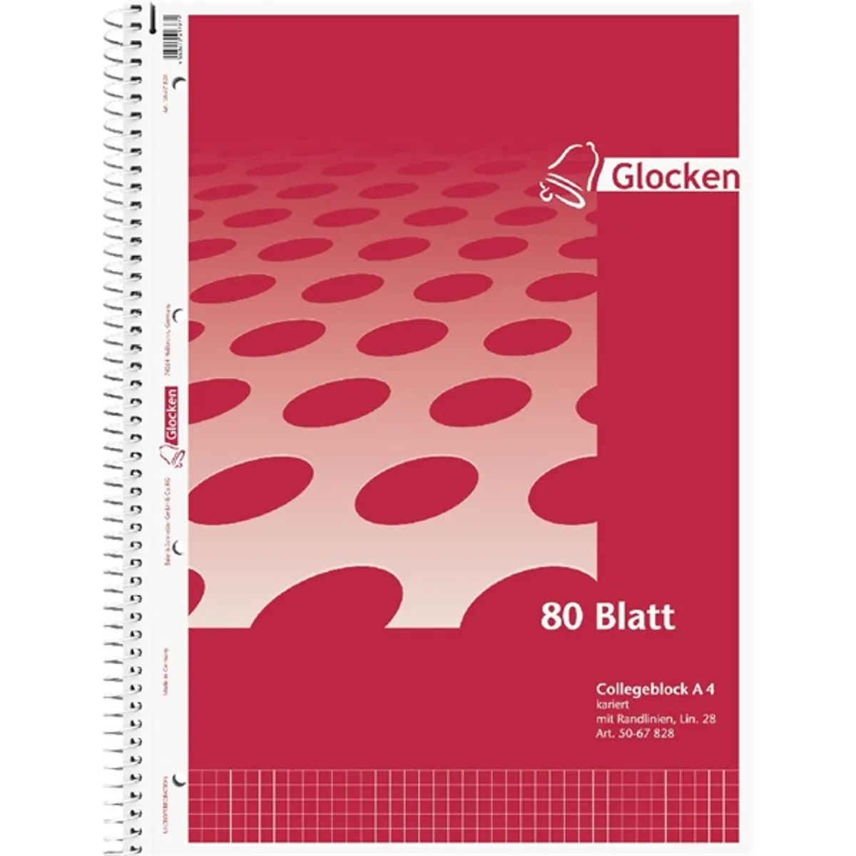 Brunnen 5067828 Glocken A4 80 lapos kockás spirálfüzet #1