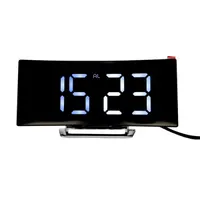 TOO DC-400-LM Digitális óra LED kijelző 12-24 órás formátum hőmérséklet °C-°F ébresztő és szundi éjszakai mód fekete 17,6 x 6,1 x 8,4 cm 3xAAA #3