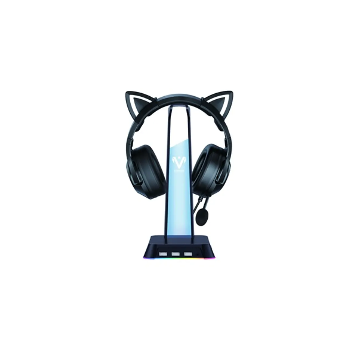 VENTARIS GHSO-10 gamer fejhallgató tartó 125x146x278 mm 150 cm USB RGB #2