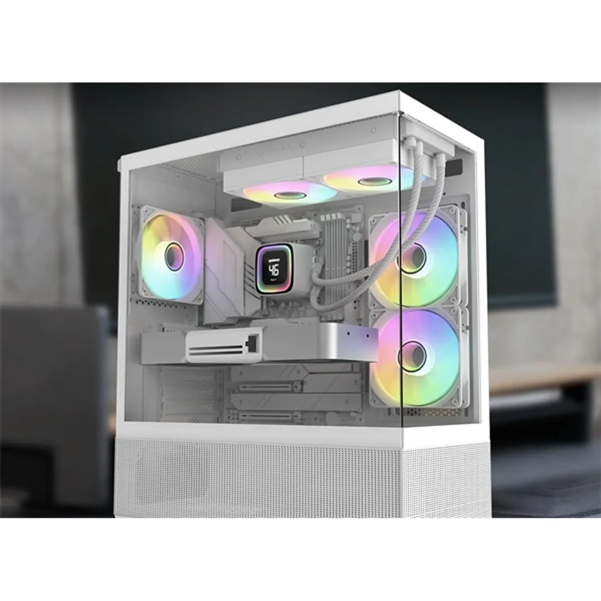 RAIDMAX LD240WT ARGB LD240 ARGB fehér LCD kijelzős 240 mm radiátor vízhűtés #4