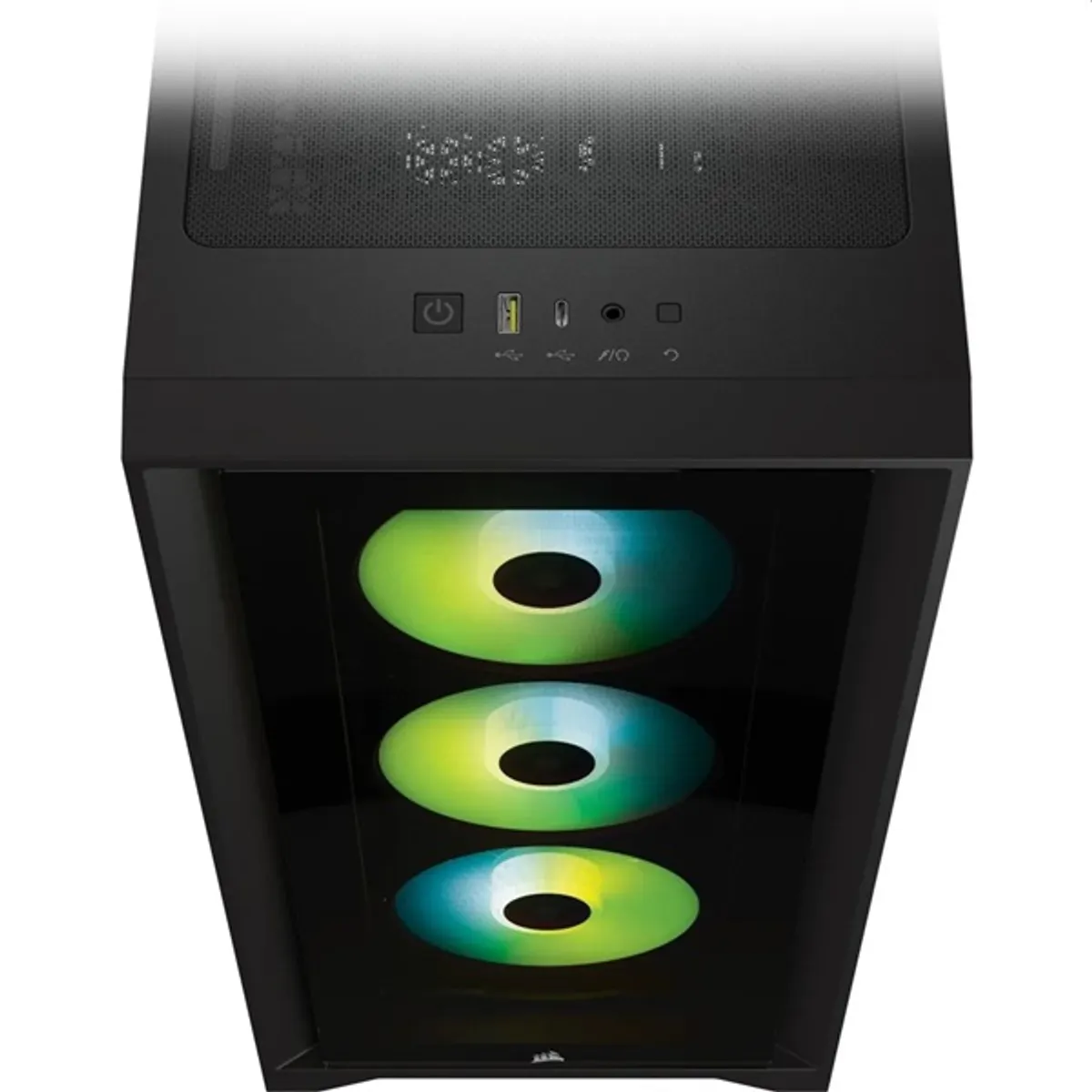 Corsair CC-9011204-WW iCUE 4000X RGB edzett üveg Mid Tower fekete 3x 120 mm RGB ventilátor USB-C #3