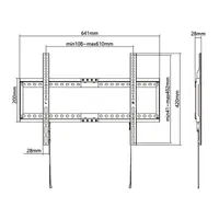Stell 35057819 SHO 5210 slim fali konzol 75 kg fekete acél 37"-80" VESA 150x100-600x400 billenthető #6