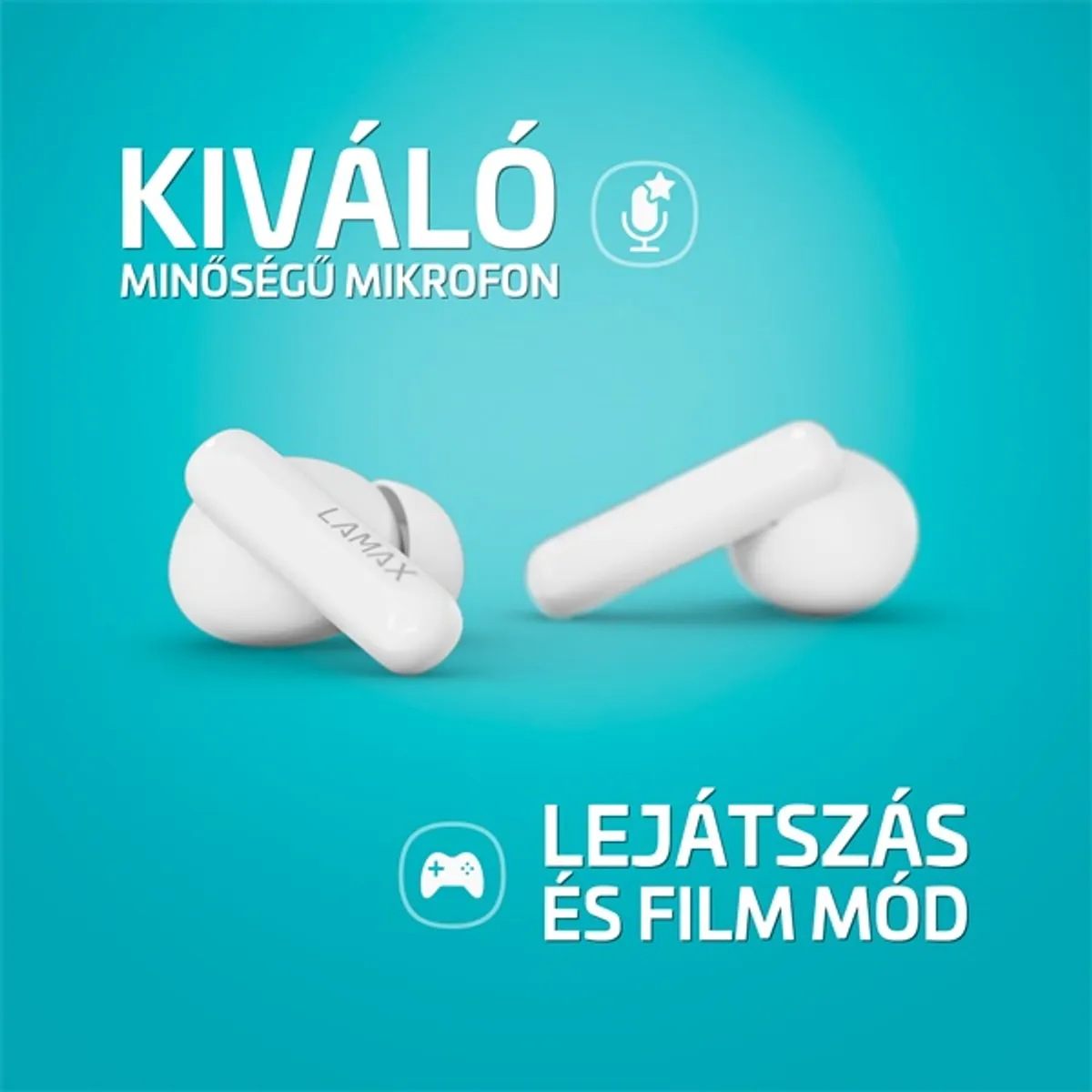 LAMAX LXIHMCPS1PSWA Clips1 Plus Aktív zajszűrés pass-through Bluetooth 5.3 20-20000 Hz USB-C 8 óra töltőtokkal 42 óra fehér #6