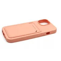 Haffner PT-6852 Card Case Apple iPhone 15 rózsaszín szilikon hátlap kártyatartóval #2