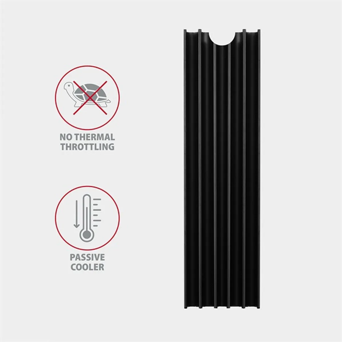 Axagon CLR-M2L10 M.2 hűtőborda alumínium 22x80 mm 10 mm passzív 2 hővezető alátét #4