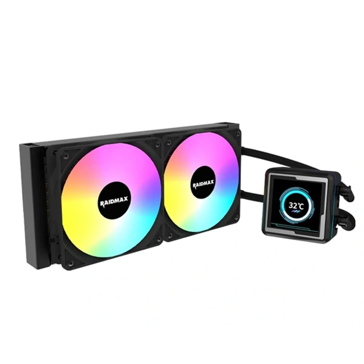 RAIDMAX LM240BK ARGB LM240 LCD ARGB 240 mm radiátor 2x120 PWM #1