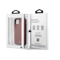 BMW BMHCN58PELBU iPhone 11 Pro burgundi vízszintesen csíkozott kemény tok #4