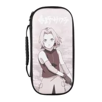 KONIX KX-BP-NAR-SKRA Sakura utazótok Nintendo Switch és Switch Lite kompatibilis 8 rekesz tároló mintás