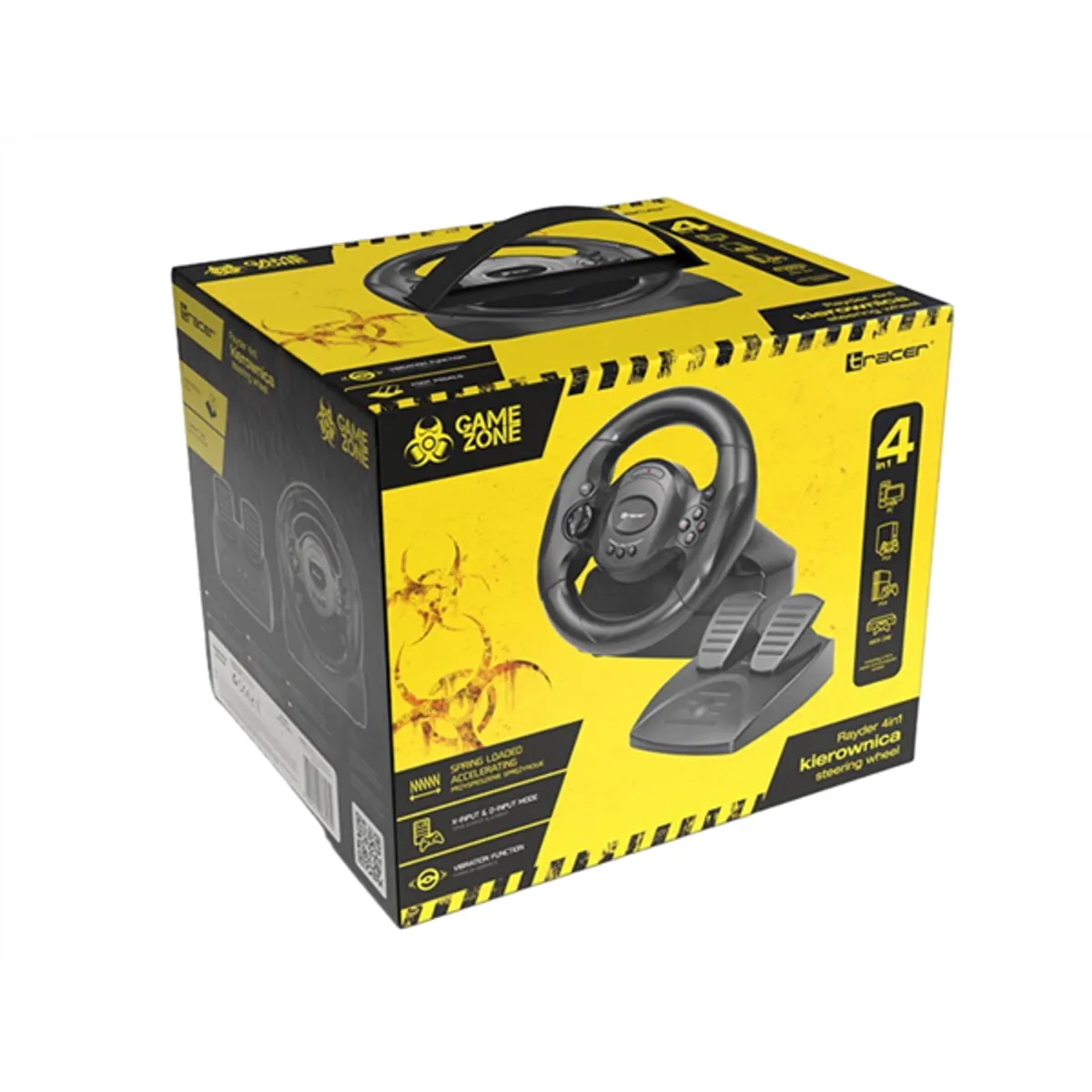 TRACER TRAJOY46765 Rayder 4 az 1-ben kormánykerék, 12 gomb, 180 cm kábel, fekete, PC PS3 PS4 Xbox One #5