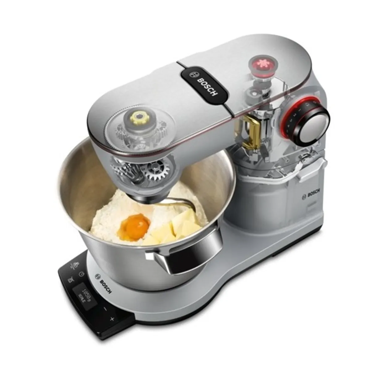 Bosch MUM9BX5S22 OptiMUM konyhai robotgép 1500 W 5,5 l fém tál 3D bolygómozgás SensorControl Plus beépített mérleg #3