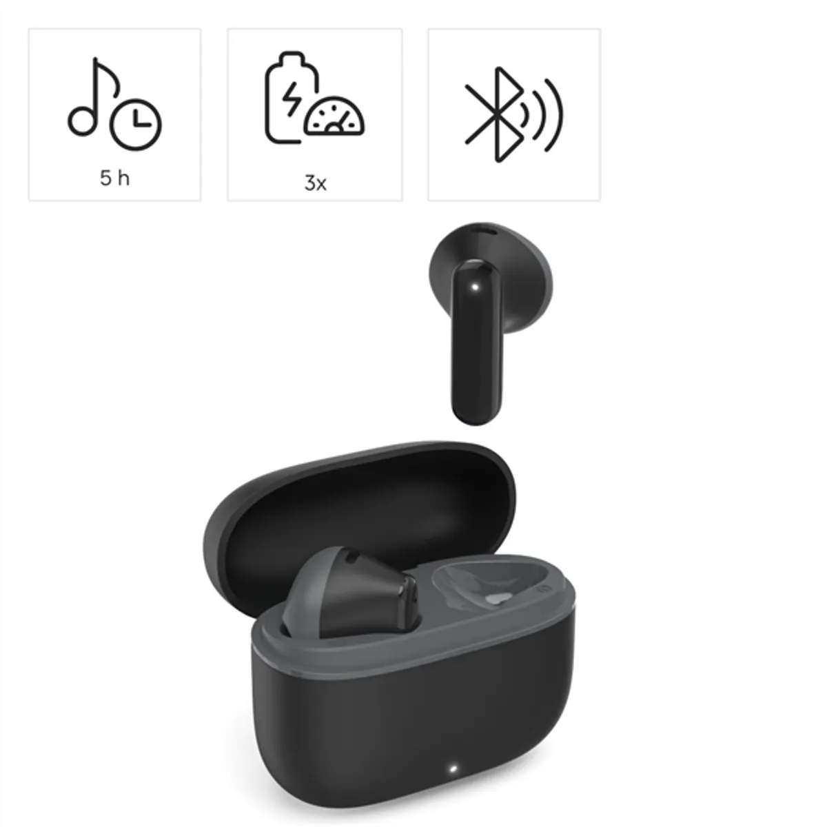 Hama 00221752 Freedom Light II fekete bluetooth usb-c 5 óra beépített mikrofon #3