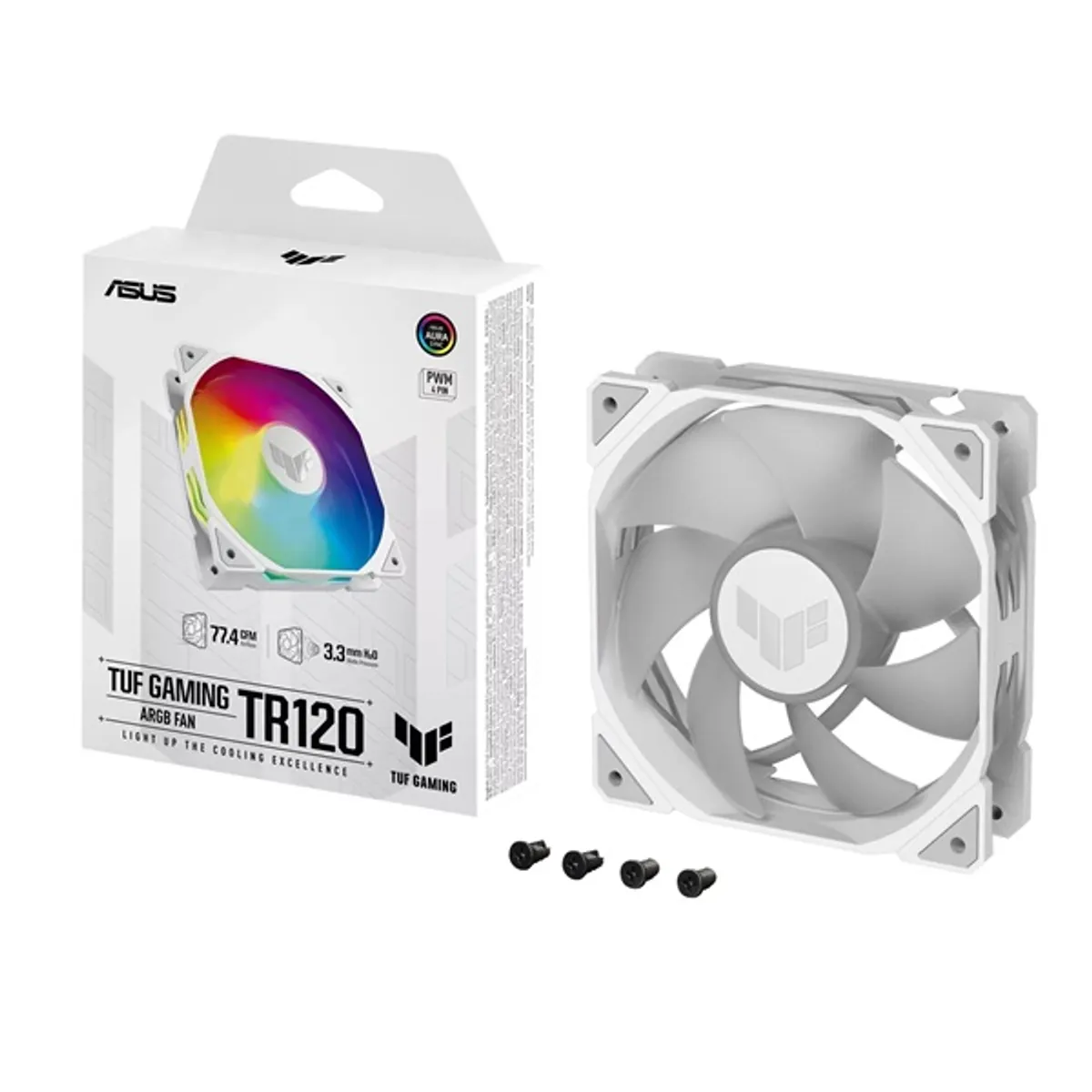ASUS 90DA0093-B09000 TUF Gaming TR120 ARGB fehér 120 mm 3 db PWM 2000 RPM 29 dB #9