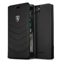 Ferrari FEHQUFLBKP7LBK Heritage flip tok bőr fekete iPhone 7 Plus Apple 5,5" #2