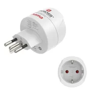 Hama 00223484 utazóadapter fehér 100-250V 10A J,N,L konnektorokhoz