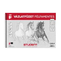 ICO 7500118003 Vázlatfüzet B5 32 oldalas 120 g m2 félfamentes fekvő