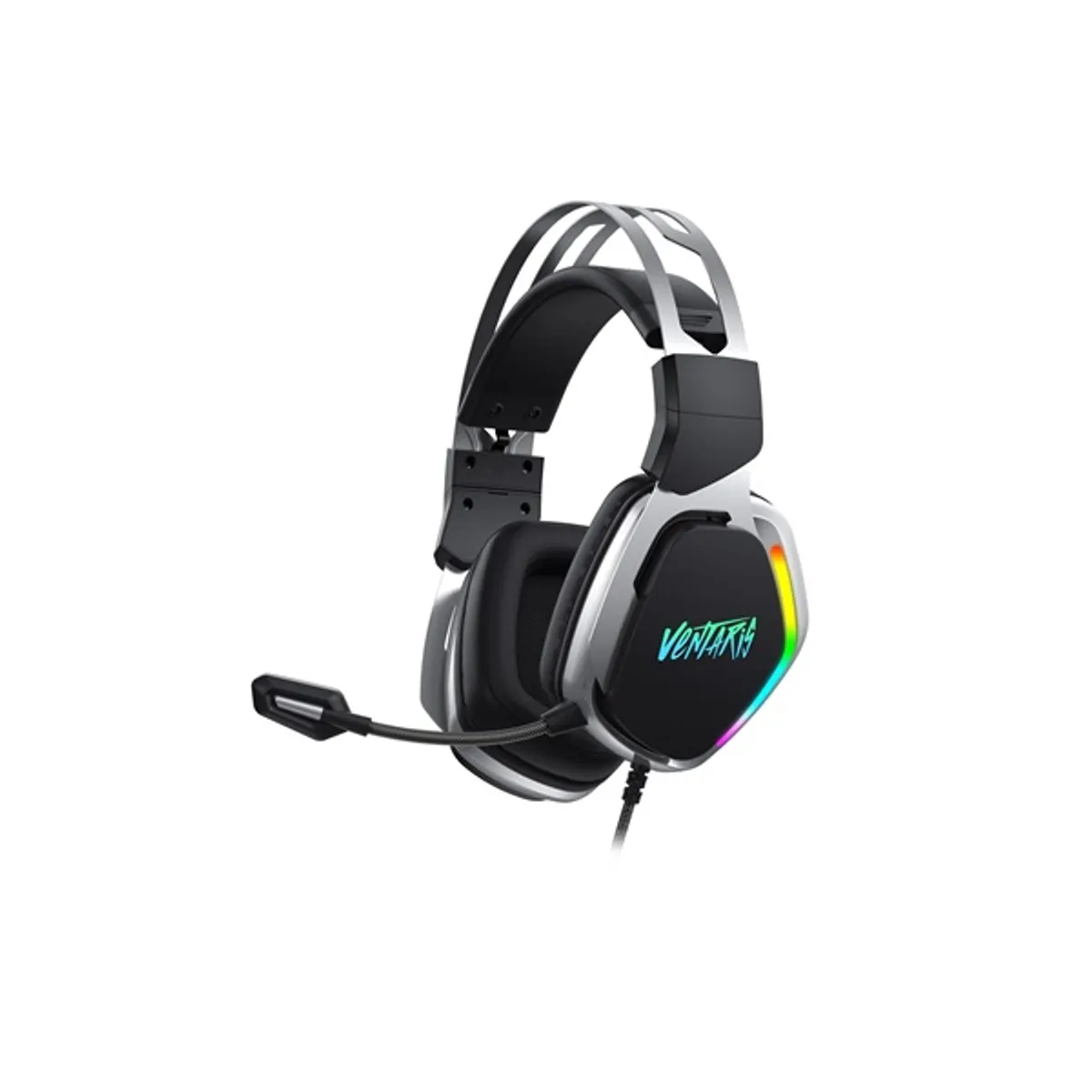 Ventaris H900 rgb 7.1 fekete-ezüst gamer headset usb pc notebook 50 mm 16 ohm 119 db 20-20000 hz #1