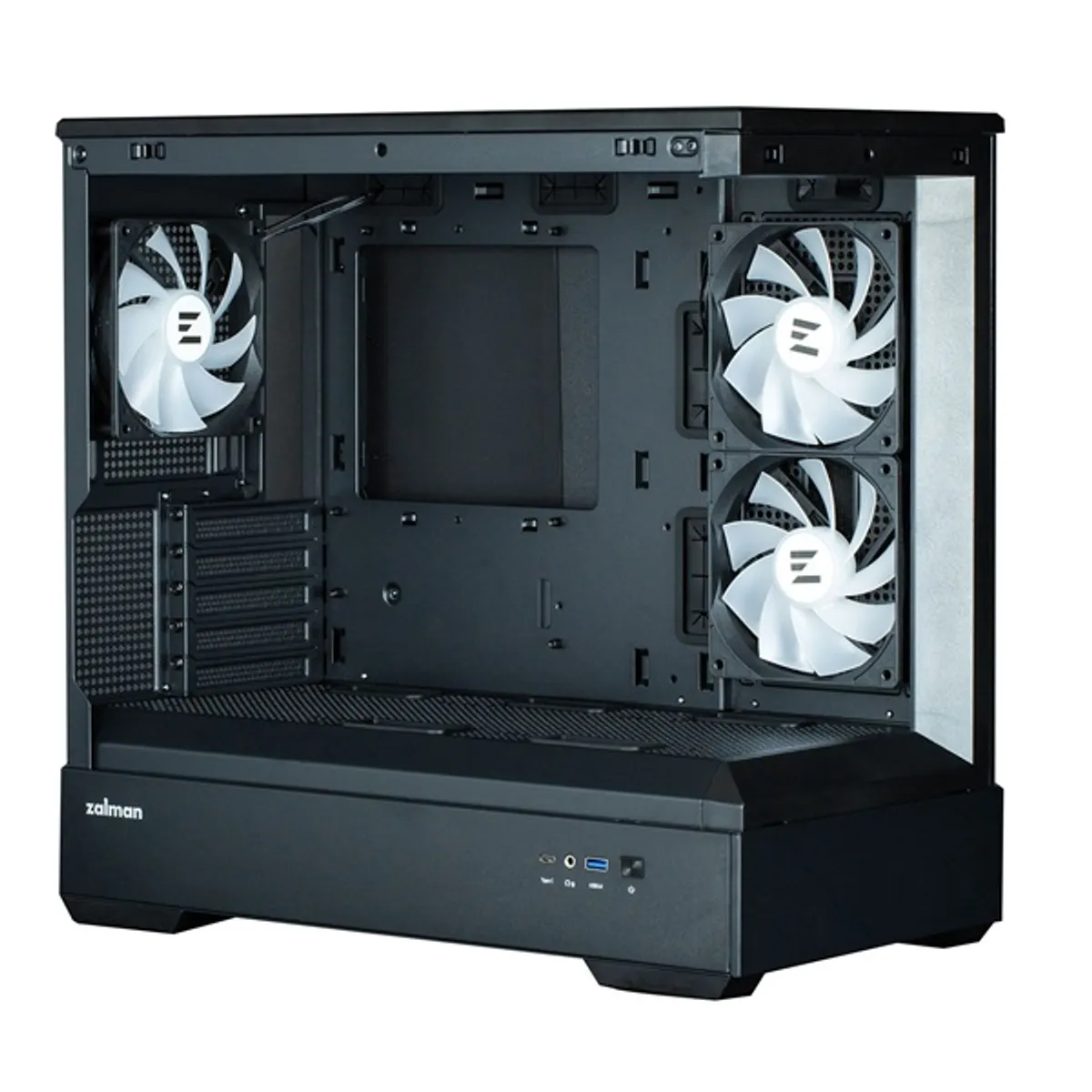 Zalman P30 BLACK ablakos mATX ARGB USB 3.0 3 beépített ventilátor táp nélküli #6