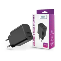 Setty TF-0120 20W USB Type-C USB-A hálózati töltő fekete univerzális