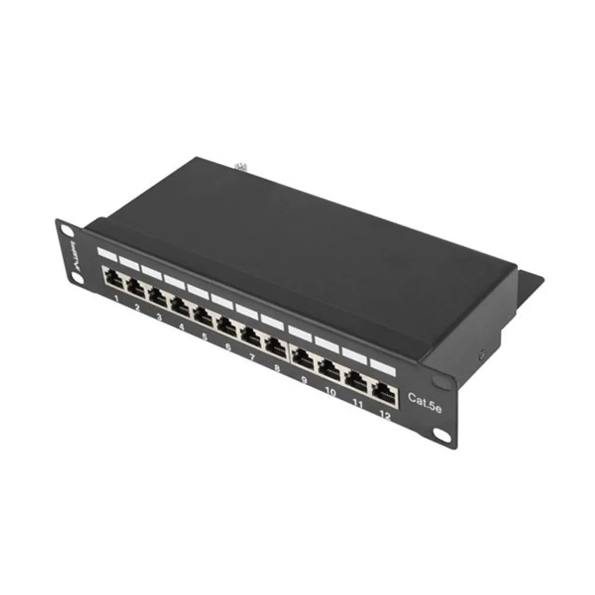 LANBERG PPF5-9012-B Patch panel 12-port Cat5e árnyékolt 1U 10" fekete #2
