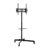 SBOX FS-224-2 mobil konferencia állvány 32"-55" VESA 100x100-400x400, 35 kg, magasság 1030-1430 mm, forgatható, billenthető 5°, kábelrendező