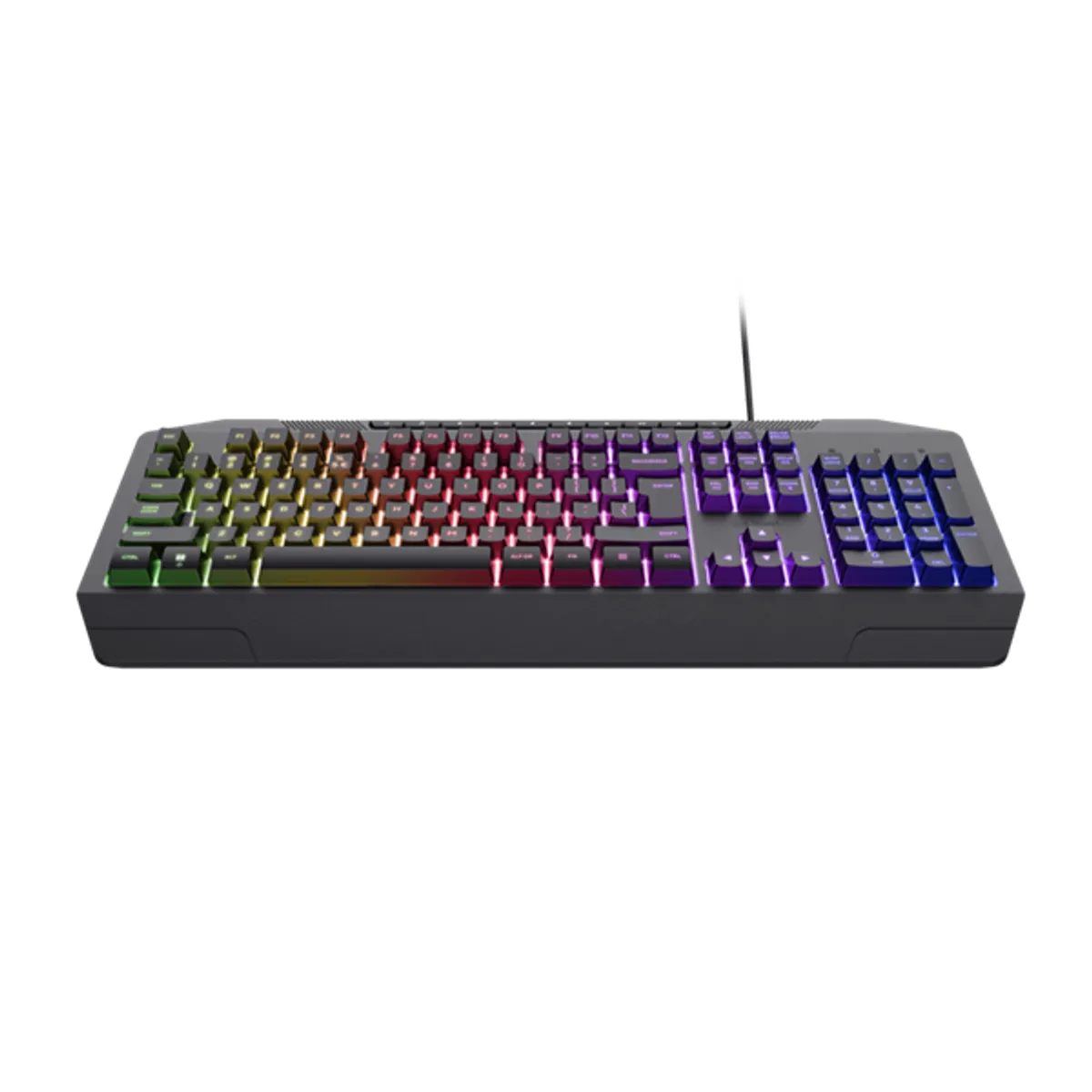 Trust 25348 GXT 836 Evocx RGB világítás USB 2.0 vezetékes numerikus billentyűzet médiavezérlő gombok csuklótámasz #4