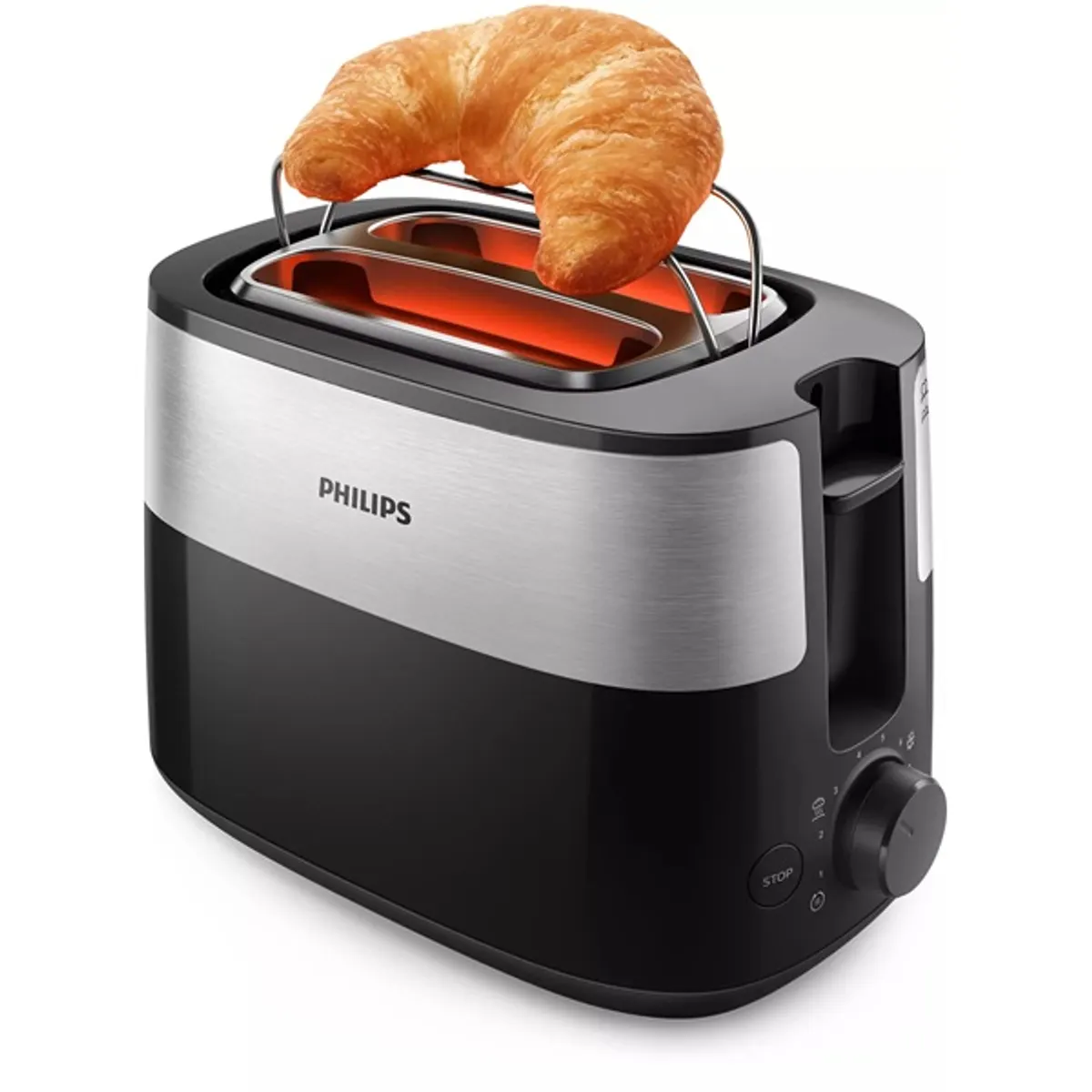 Philips HD2516/90 Daily Collection kenyérpirító fekete 2 szelet 8 pirítási beállítás 830 W #3
