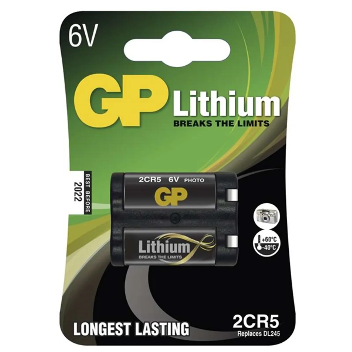 GP BATTERIES B1505 2CR5 6V fotó elem Lithium Kiszerelés 2 #1