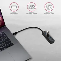 AXAGON HUE-M1C 4-portos USB-C hub 4x USB-A USB 3.2 Gen 1 20 cm kábel #3