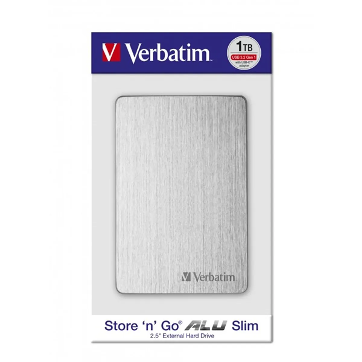 Verbatim 53663 Store 'n' Go ALU Slim 1TB 2,5" ezüst USB 3.2 hardveres titkosítás 5400 rpm #5