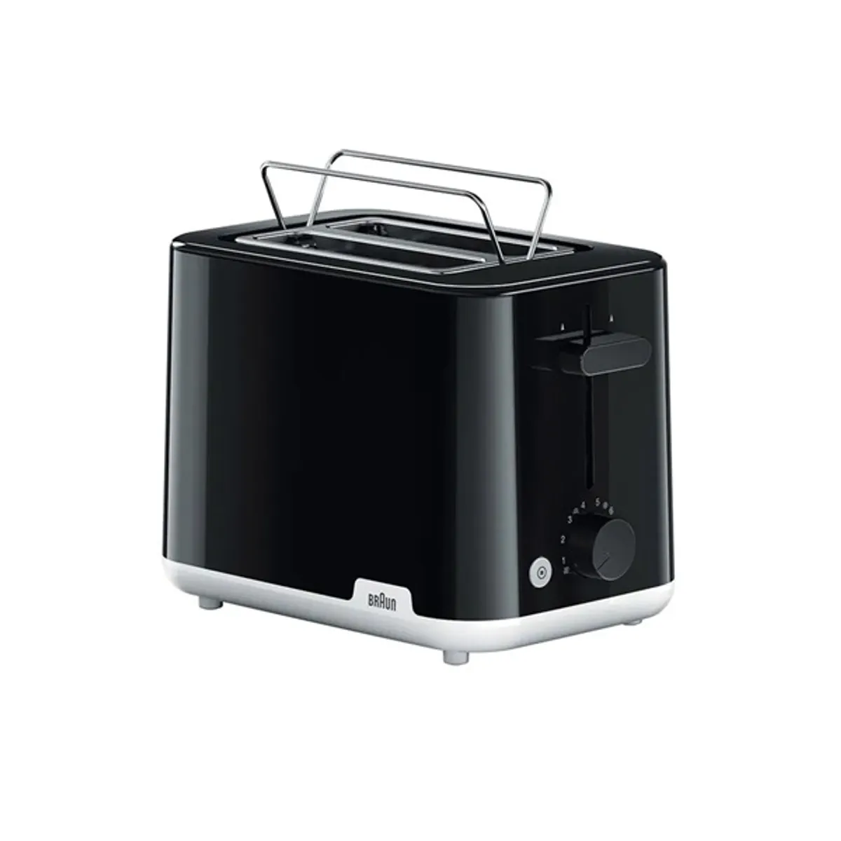 Braun 0X23010035 HT1010BK fekete 900 W 2 szeletes automatikus szeletkiemelés automata középre igazítás olvasztási funkció morzsatálca zsemlemelegítő #1