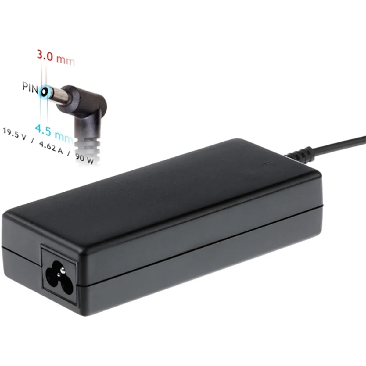 AKYGA AK-ND-26 notebook töltő HP kompatibilis 19.5V 4.62A 90W 4.5x3.0 mm pin 120 cm fekete #2