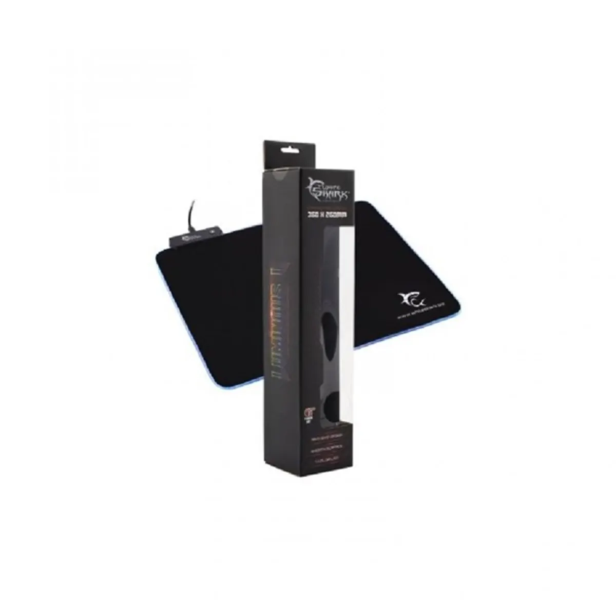 White Shark WS MP-1861 LUMINOS XL 800x350 mm RGB világítás, 7 szín, szivárvány effekt, USB csatlakozás, prémium textil felület, csúszásmentes gumitalp #2