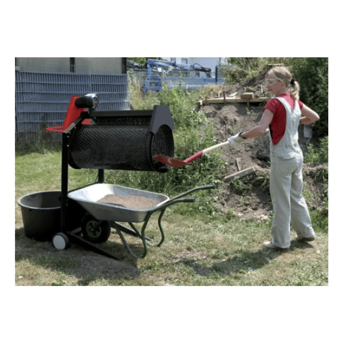 Scheppach 42030000 RS 400 rostagép 230V 360W dob átmérője 400 mm hossza 900 mm rostaháló nyílás 20 mm #2