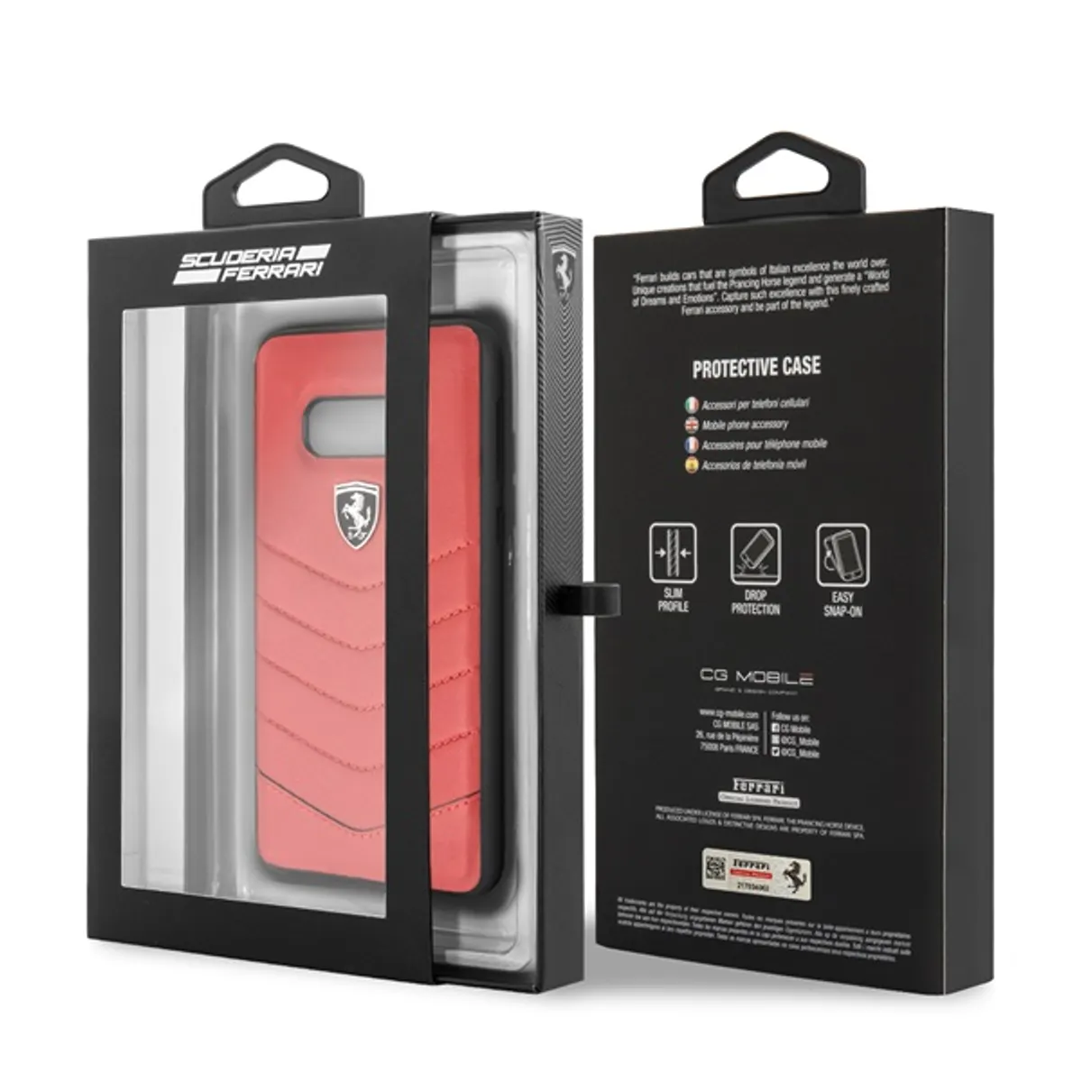 Ferrari FEHQUHCS10LRE Heritage Samsung S10 Lite hátlap piros bőr #3