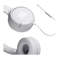 JBL JBLT500WHT t500 fehér 32 mm 32 ohm vezetékes 3,5 mm jack összecsukható 120 cm mikrofonos fejhallgató #4