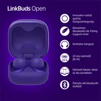 Sony WFL910V.CE7 Linkbuds Open True Wireless 11 mm gyűrűs hangszóró IPX4 8 óra lila #6