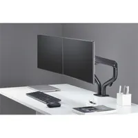 GEMBIRD MA-DA2-02 kétkaros asztali monitor tartó gázrugós 17-32" 2x monitor VESA 75x75 100x100 kábelrendező fekete #5