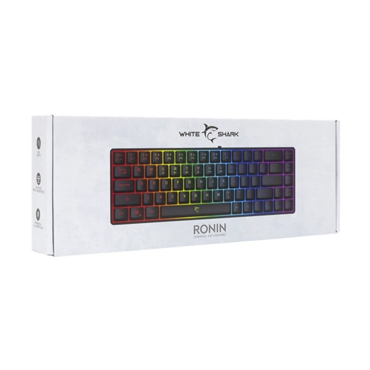 White Shark WS GK-2201B-US Ronin membrán gamer billentyűzet led rgb anti-ghosting 19 kulcs US elrendezés #5