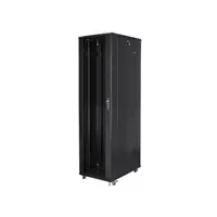 LANBERG FF01-8047-12B 47U 19" rack 800x1000mm fekete edzett üvegajtó lapraszerelt #2