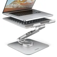 AXAGON STND-LR ALU HQ ezüst 360 fokos forgatás 10"-17,3" laptop állvány